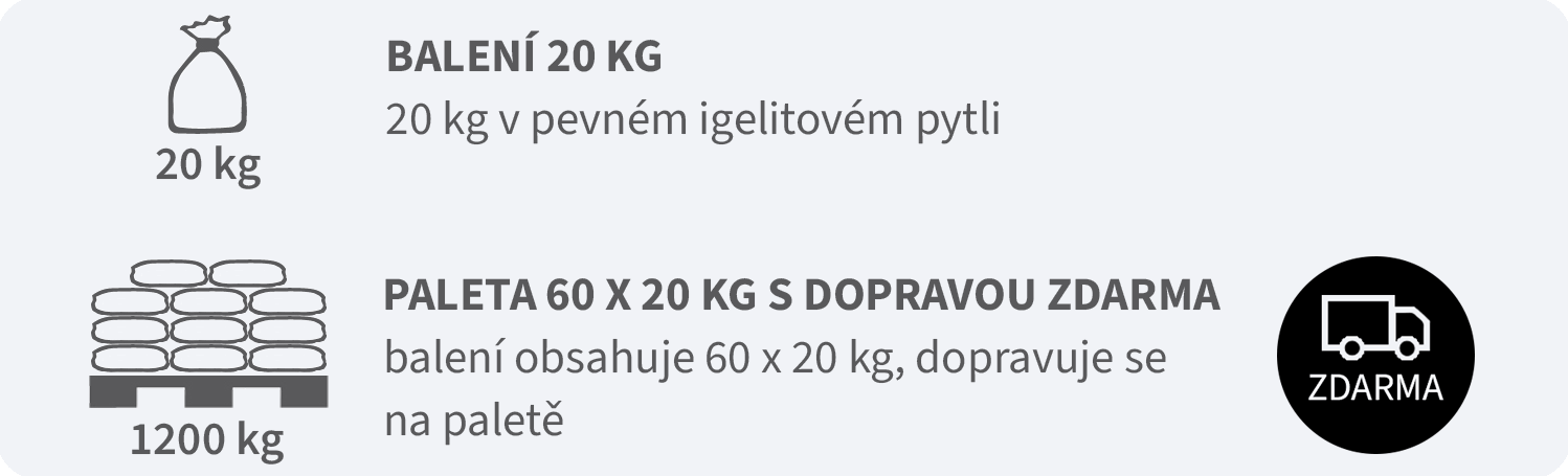 balení okrasných kamenů 